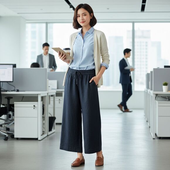 🌿 Talbots Tencel Linen Wide Leg Pants NWT • XS • 100% Linen ✨ - Picture 6 of 6